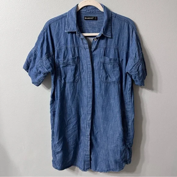 Blank NYC | Dresses | Blank Nyc Fatal Attraction Blue Denim Shirt Dress  Size Medium Lagenlook | Poshmark